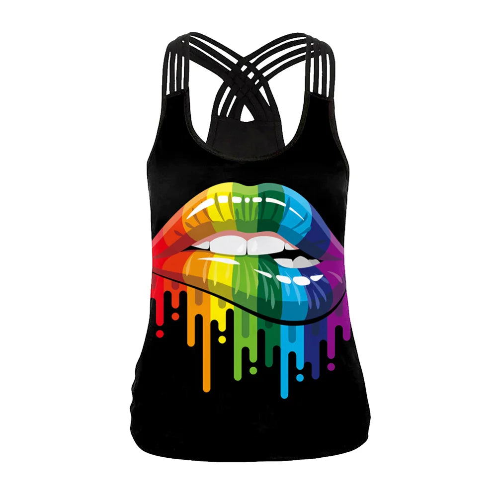 Gothic Psychic Board Print Tank Tops Halloween