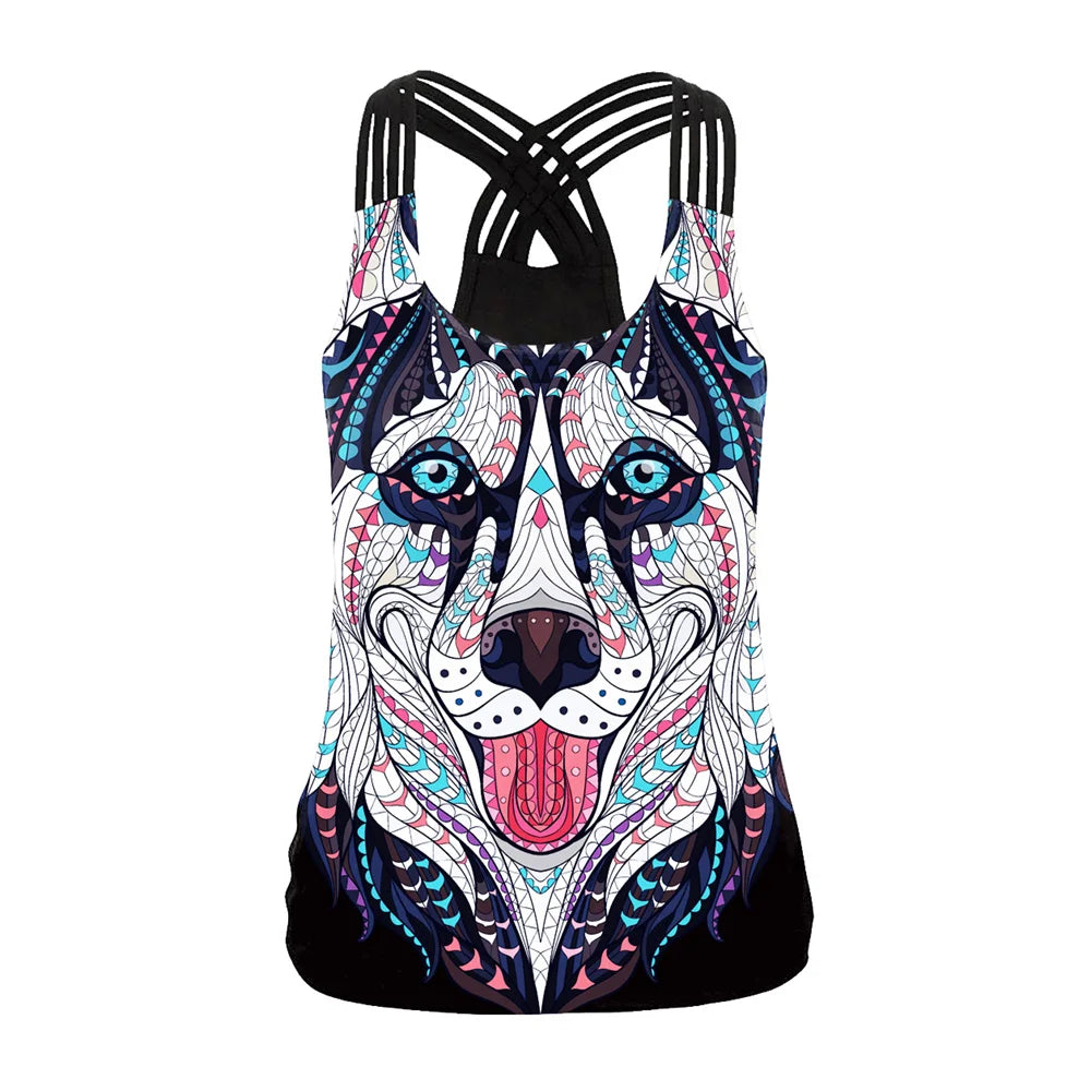 Gothic Psychic Board Print Tank Tops Halloween