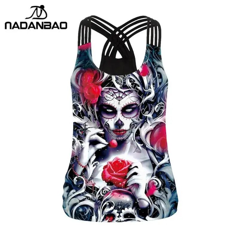 Women Tank Tops Backless Female  - Halloween