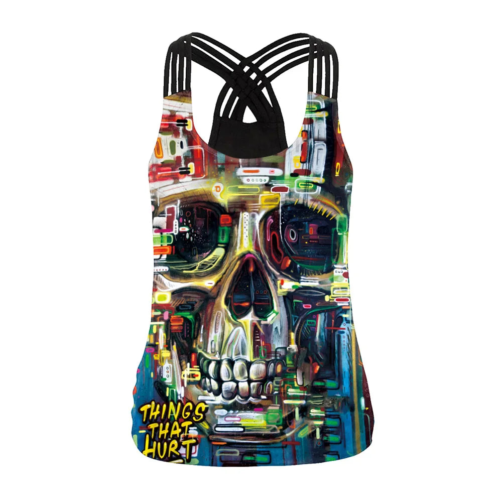 Gothic Psychic Board Print Tank Tops Halloween