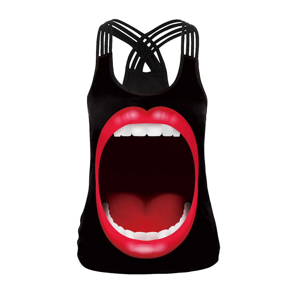 Gothic Psychic Board Print Tank Tops Halloween