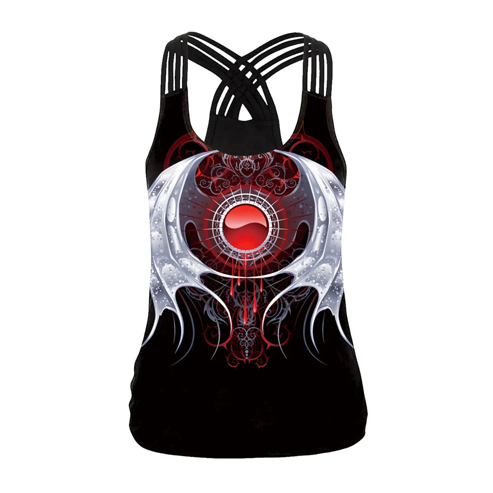 Gothic Psychic Board Print Tank Tops Halloween
