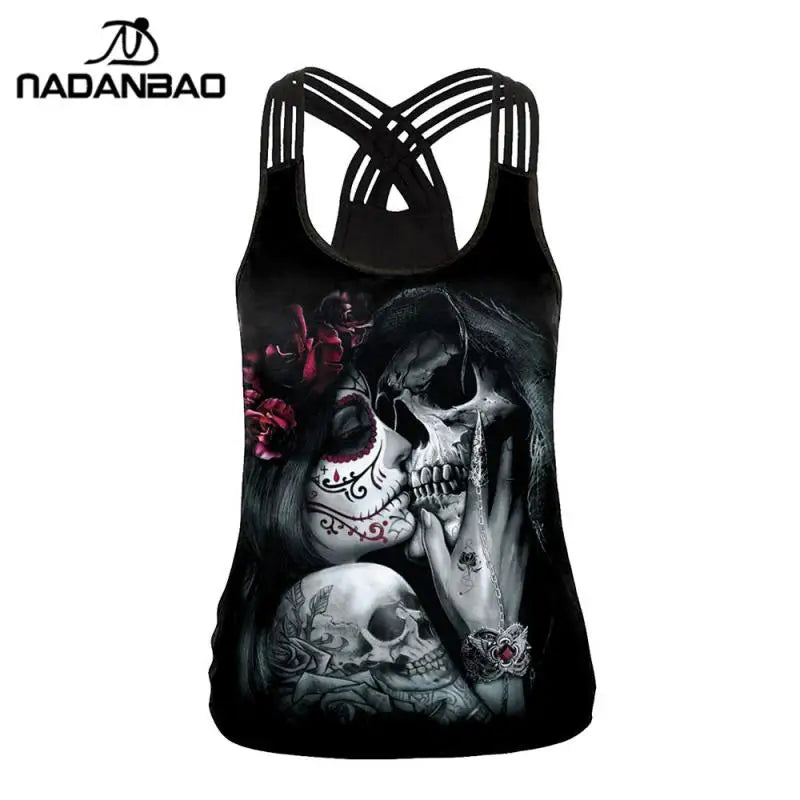 Women Tank Tops Backless Female  - Halloween