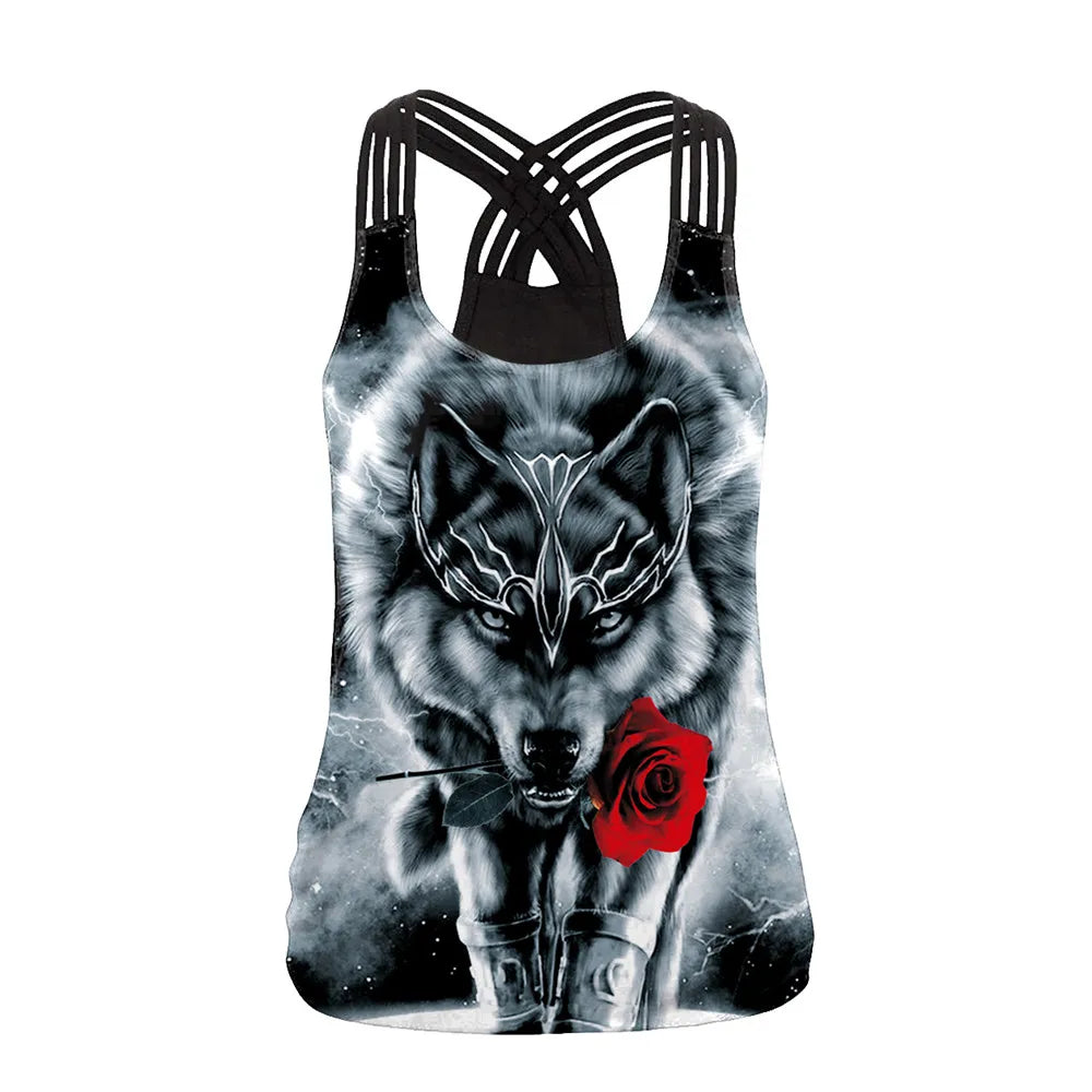 Women Tank Tops Backless Female  - Halloween