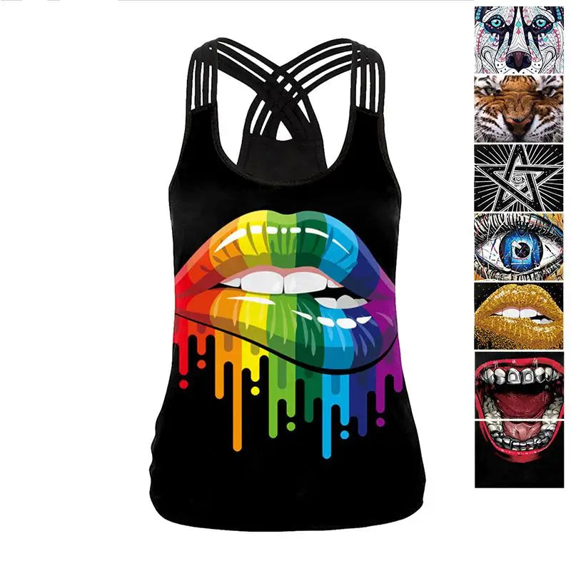 Gothic Psychic Board Print Tank Tops Halloween