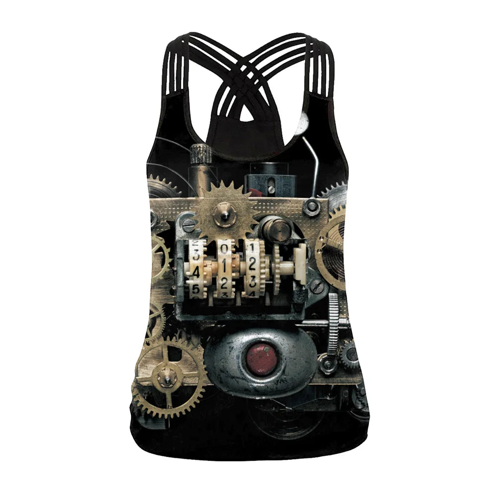 Gothic Psychic Board Print Tank Tops Halloween