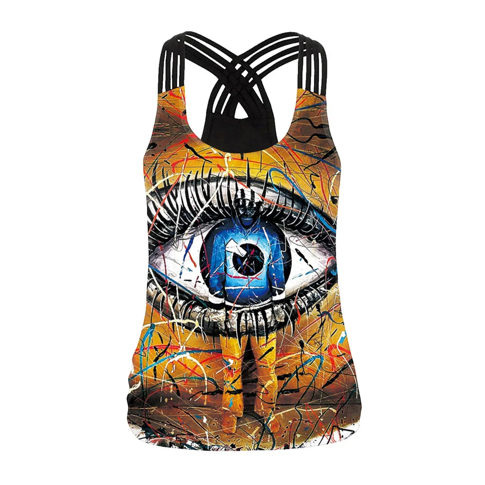 Gothic Psychic Board Print Tank Tops Halloween