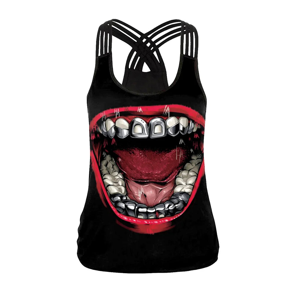 Gothic Psychic Board Print Tank Tops Halloween