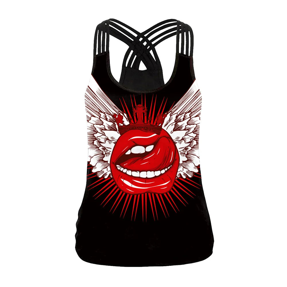 Gothic Psychic Board Print Tank Tops Halloween
