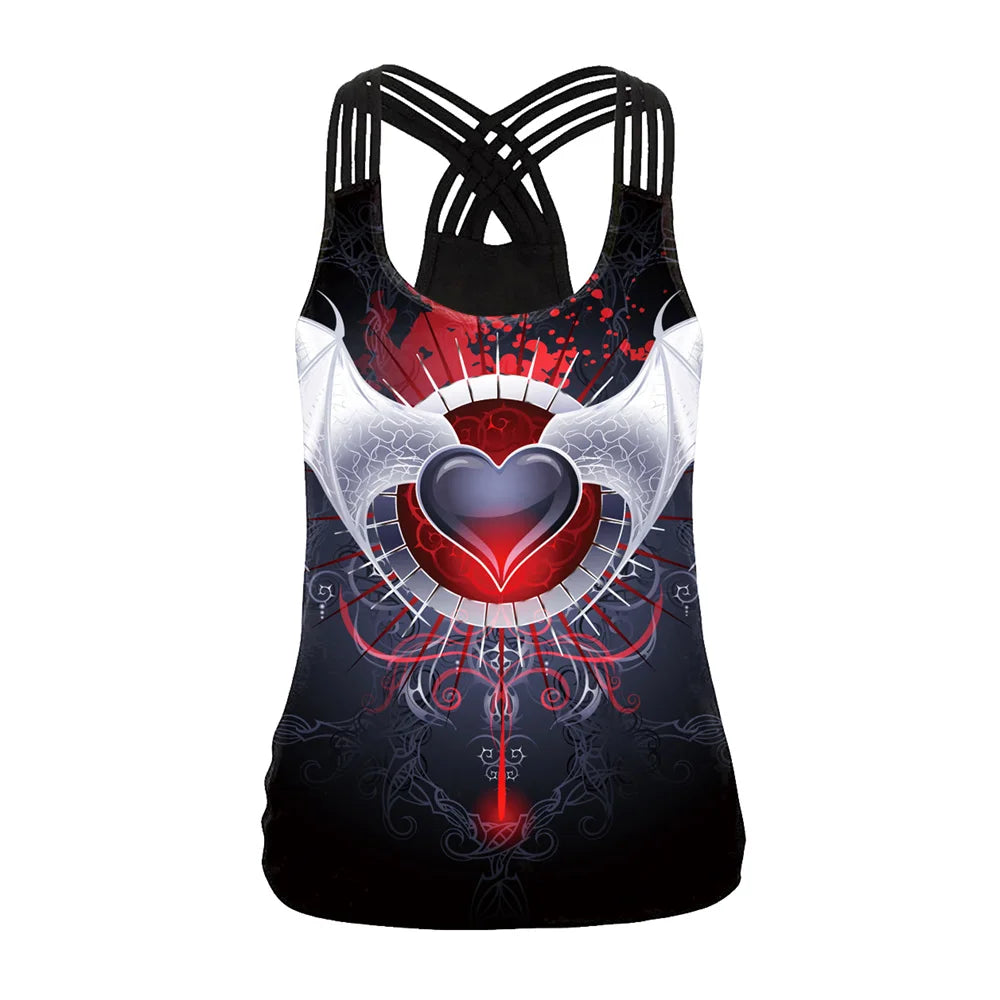 Gothic Psychic Board Print Tank Tops Halloween