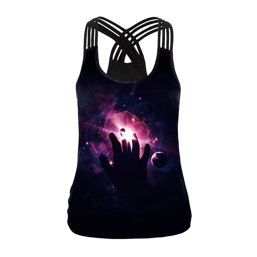 Gothic Psychic Board Print Tank Tops Halloween