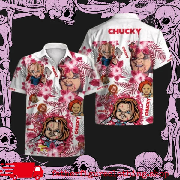 2025 Hawaiian Shirts Halloween Chucky Killer 3d