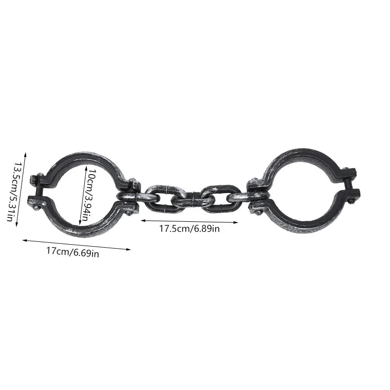 Halloween Fake Chains Haunted House Horror Props Home Decoration Prisoner