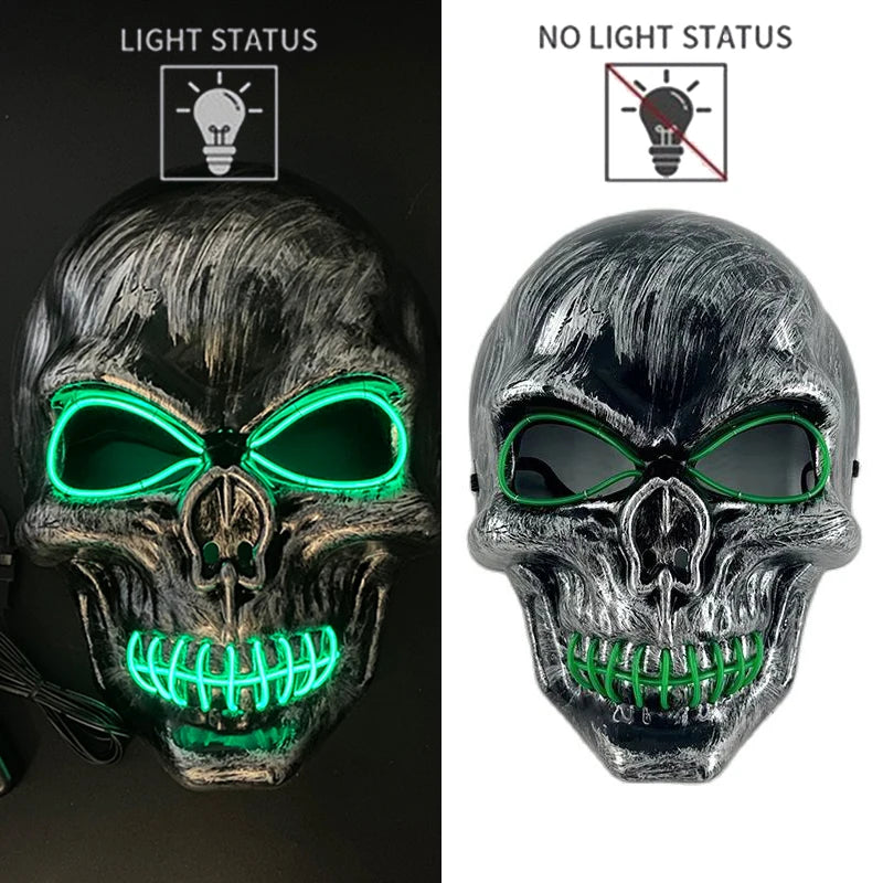 Adults Black Pirate Hats with Skull Pattern Halloween LED