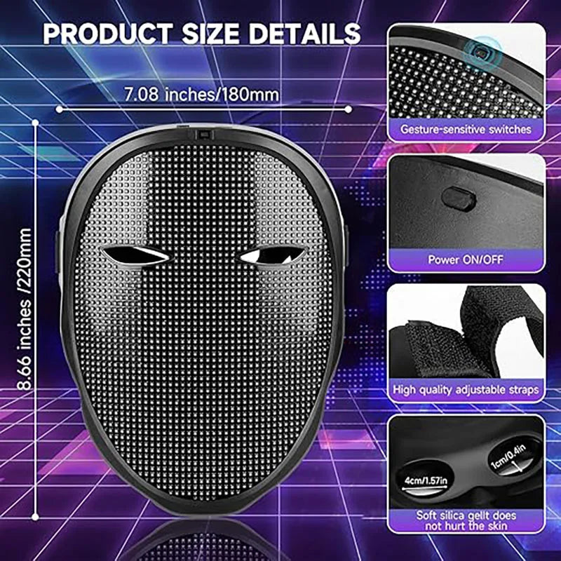 Led Mask  Control Programmable Smart Display - 2025