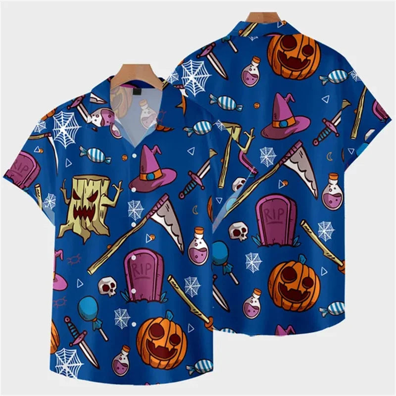 Halloween Graphic t For Men Skull 3D