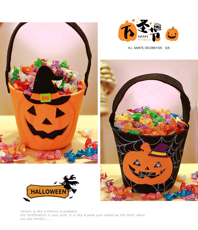 Halloween Theme Candy Bucket Bag