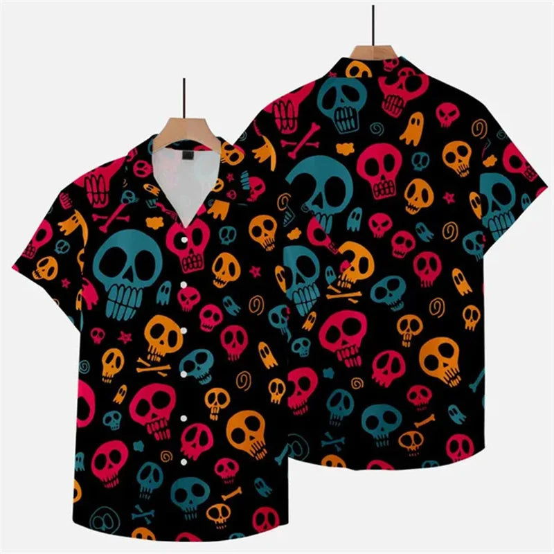 Halloween Graphic t For Men Skull 3D