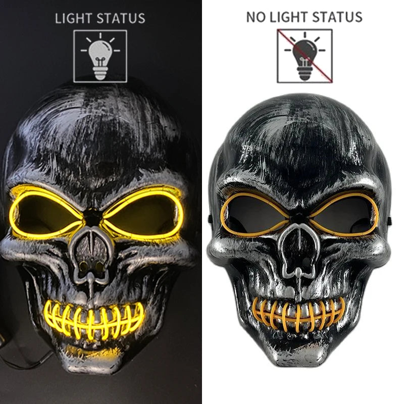 Adults Black Pirate Hats with Skull Pattern Halloween LED