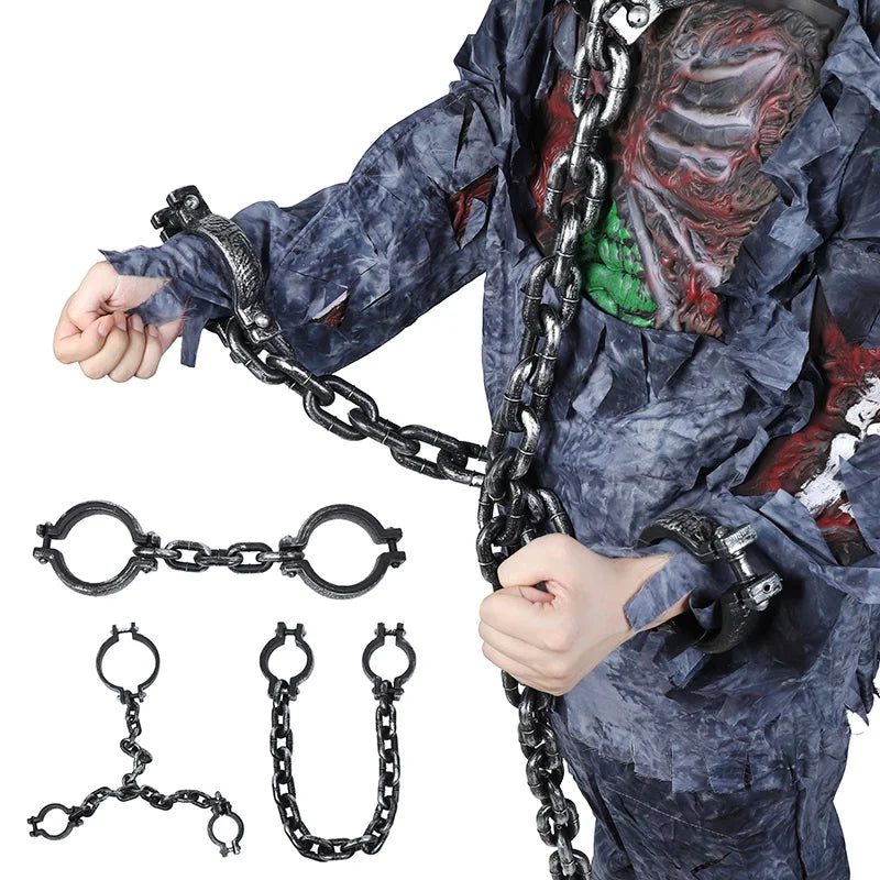 Halloween Fake Chains Haunted House Horror Props Home Decoration Prisoner