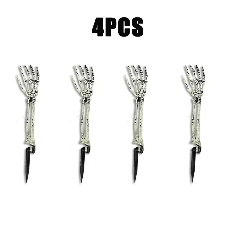 1-4PCS Halloween Simulation Skeleton Hand Prop