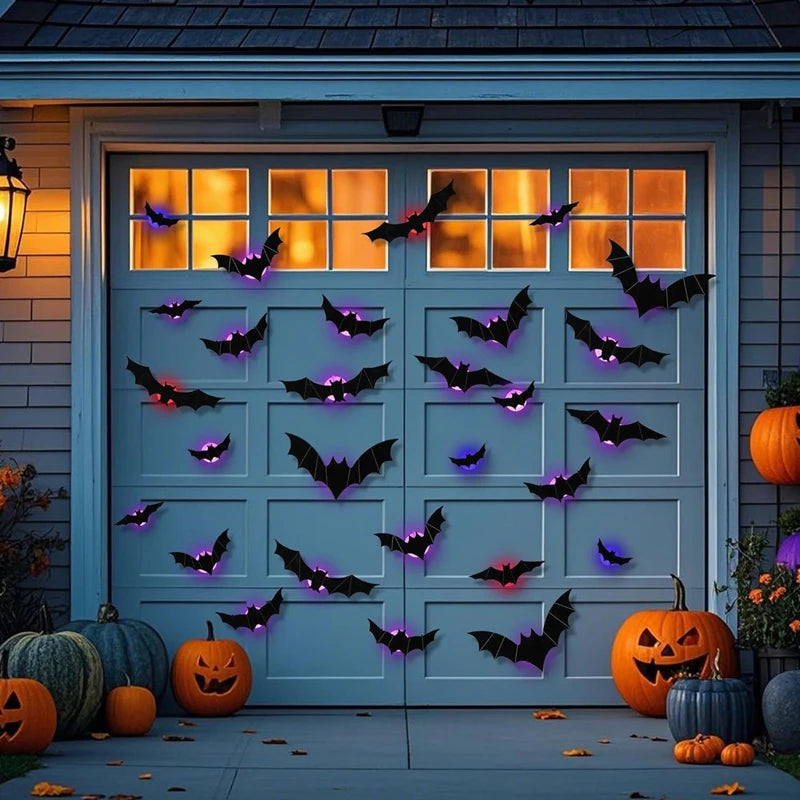 LED Bats Spider Decor