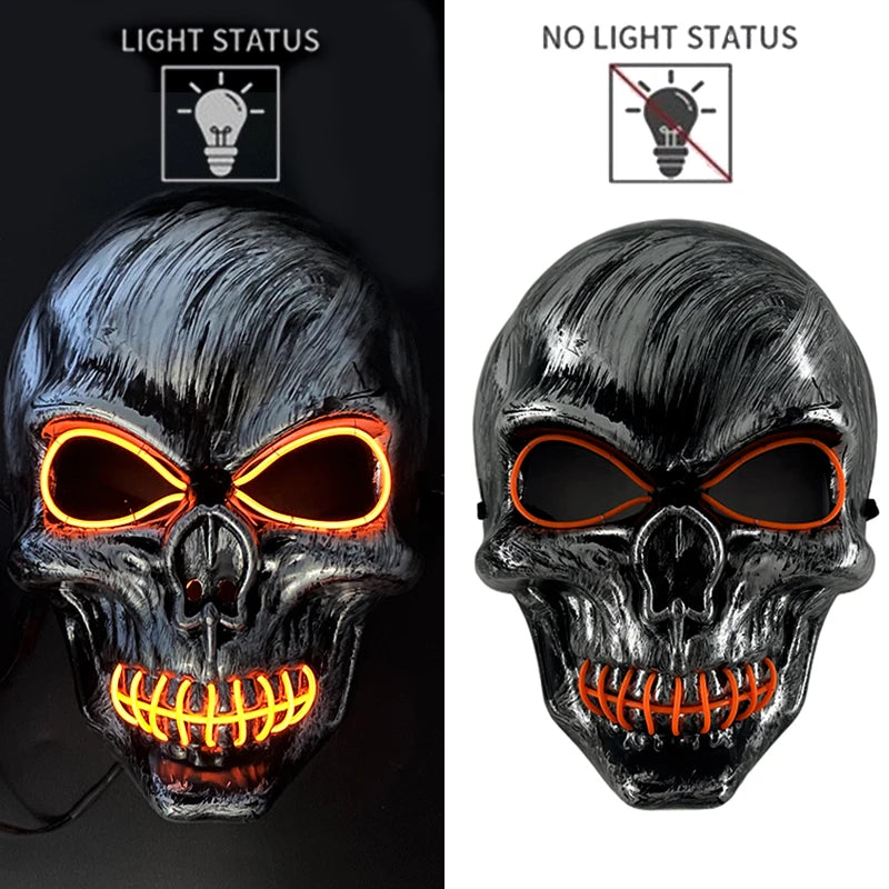 Adults Black Pirate Hats with Skull Pattern Halloween LED