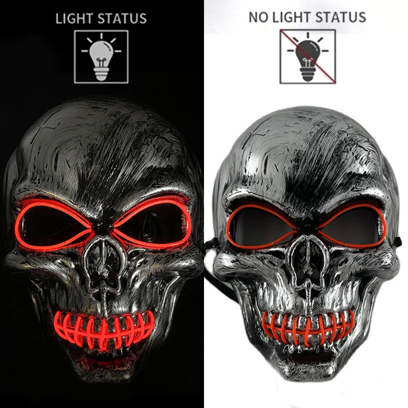 Adults Black Pirate Hats with Skull Pattern Halloween LED