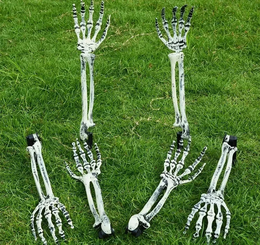 1-4PCS Halloween Simulation Skeleton Hand Prop