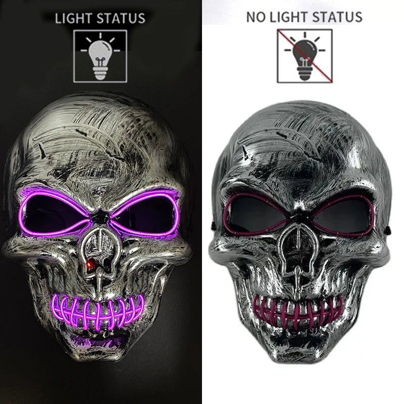 Adults Black Pirate Hats with Skull Pattern Halloween LED