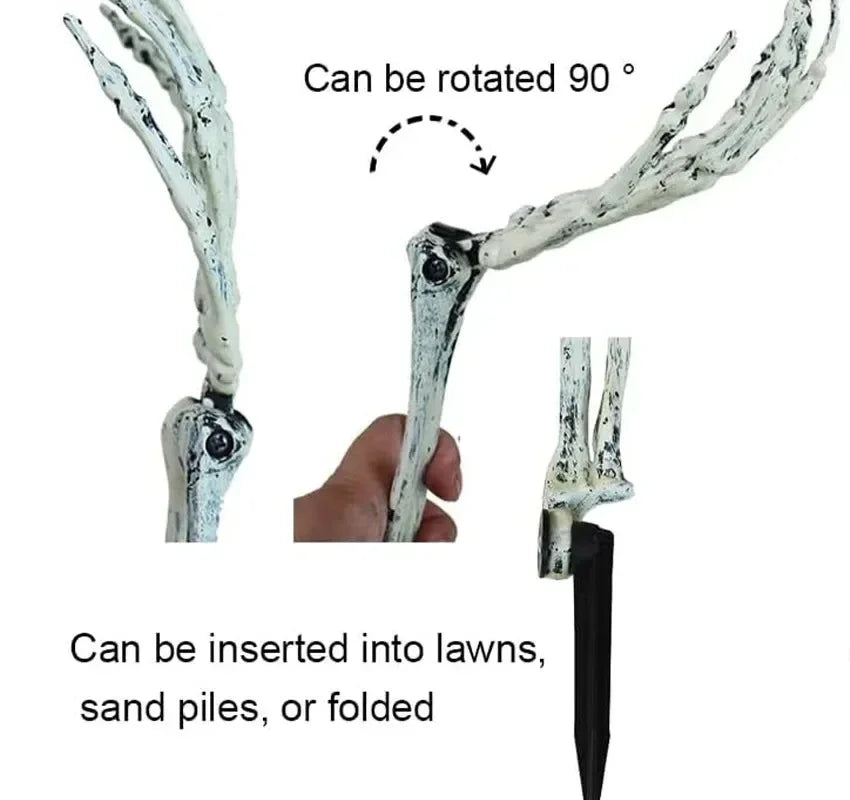 1-4PCS Halloween Simulation Skeleton Hand Prop