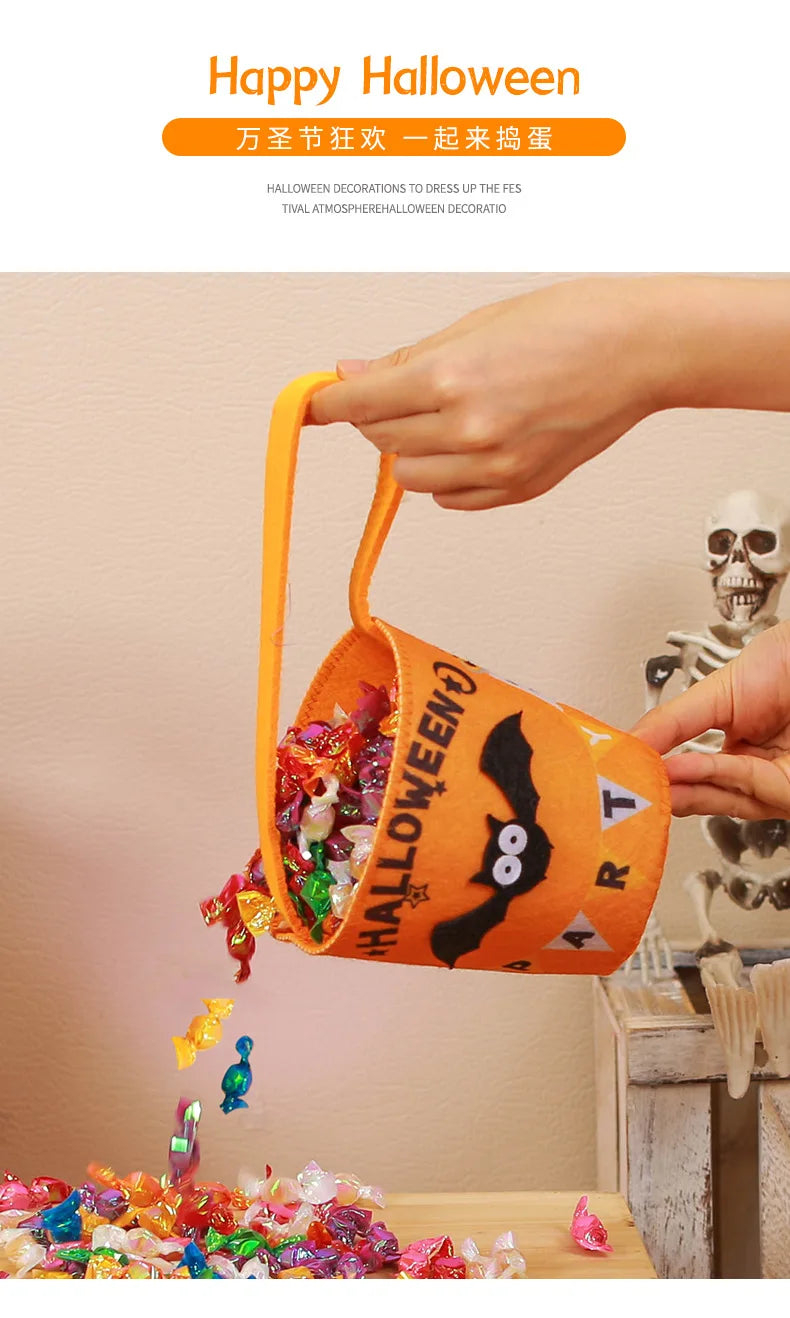 Halloween Theme Candy Bucket Bag