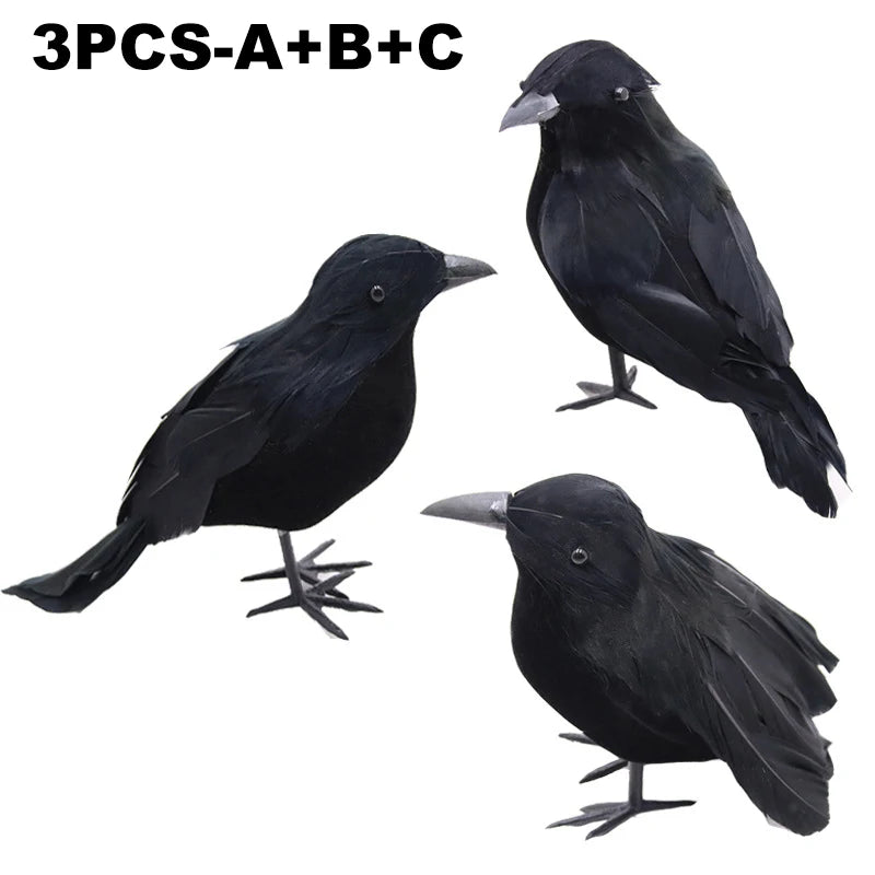 Simulation Black Crow Halloween Black Crow Props