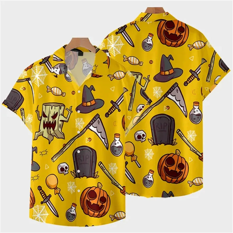 Halloween Graphic t For Men Skull 3D