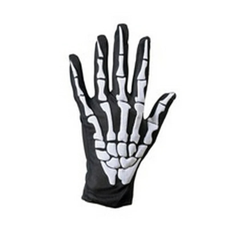 Halloween Gloves Black White