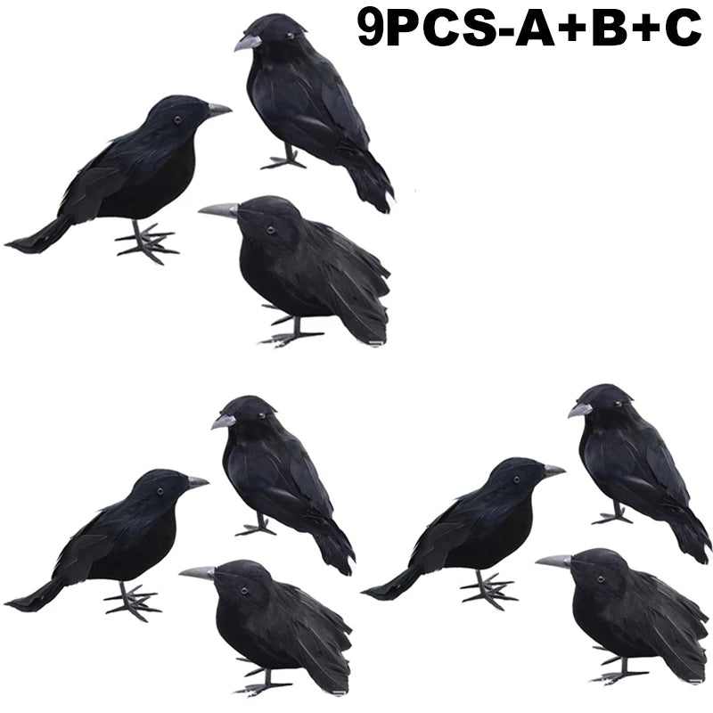 Simulation Black Crow Halloween Black Crow Props