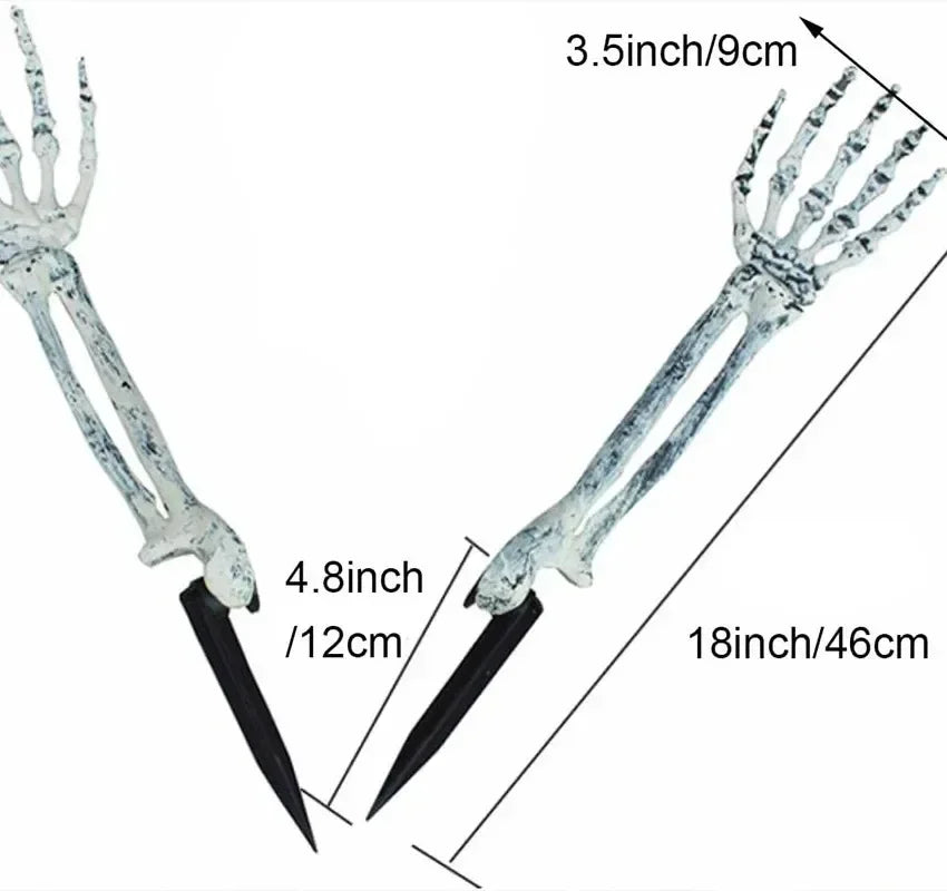 1-4PCS Halloween Simulation Skeleton Hand Prop