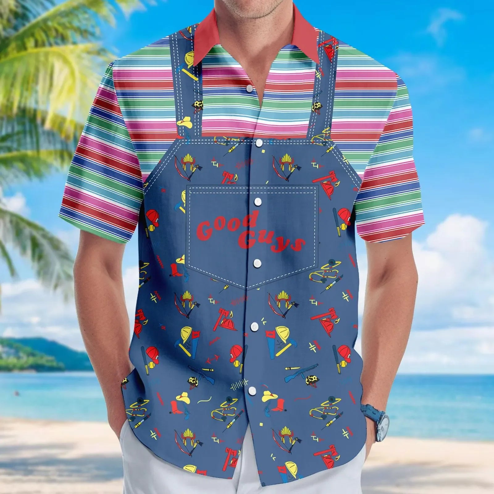 2025 Hawaiian Shirts Halloween Chucky Killer 3d