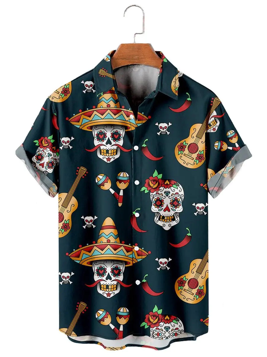 Men's Shirts Funny Skull 3D