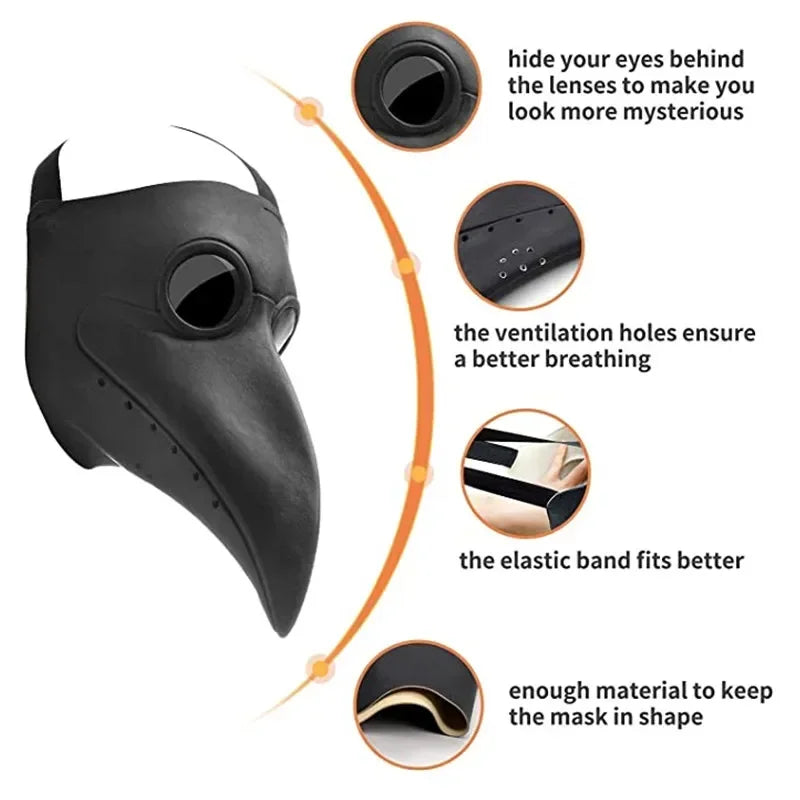 Steampunk Plague Mask & Cloak - Classic