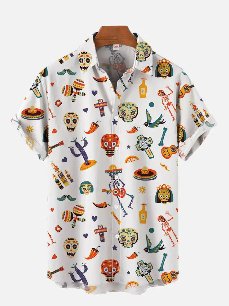 Fashion Men's Hawaiian shirts Mexican Style