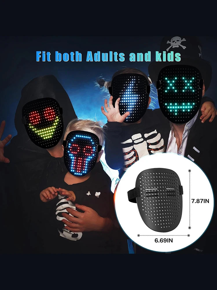 Smart LED Face Masks Programmable Change Face