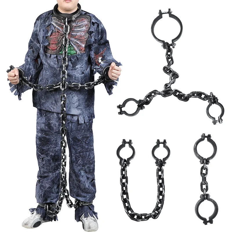 Halloween Fake Chains Haunted House Horror Props Home Decoration Prisoner