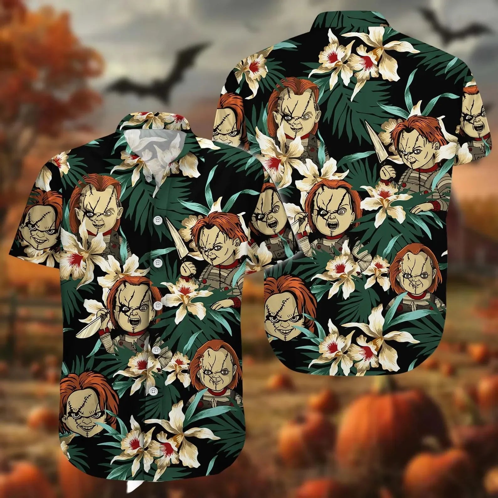 2025 Hawaiian Shirts Halloween Chucky Killer 3d