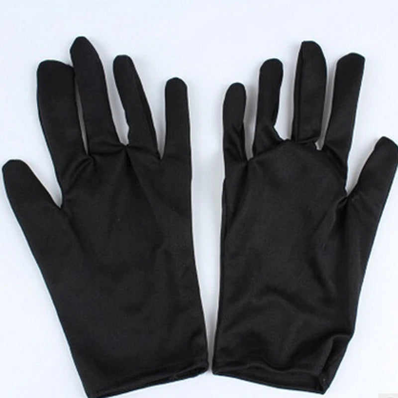 Halloween Gloves Black White
