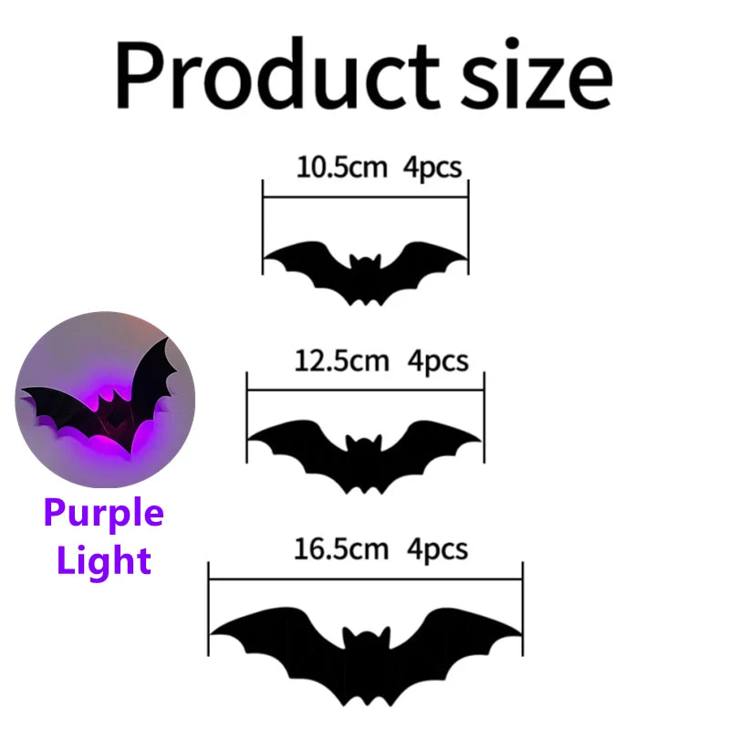LED Bats Spider Decor