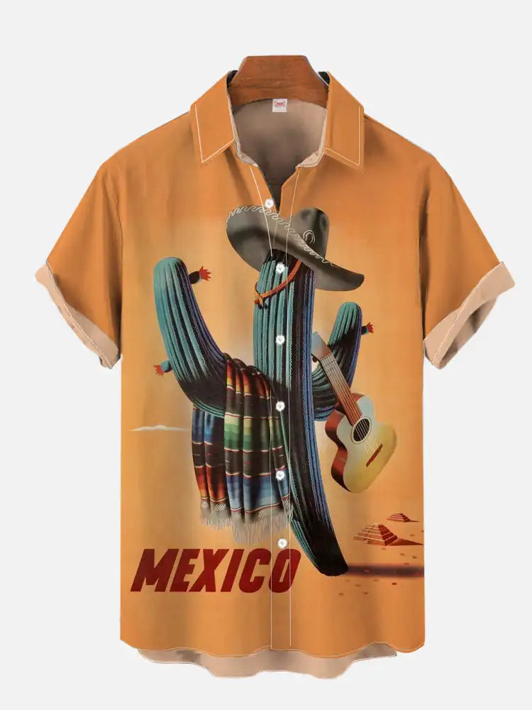 Fashion Men's Hawaiian shirts Mexican Style