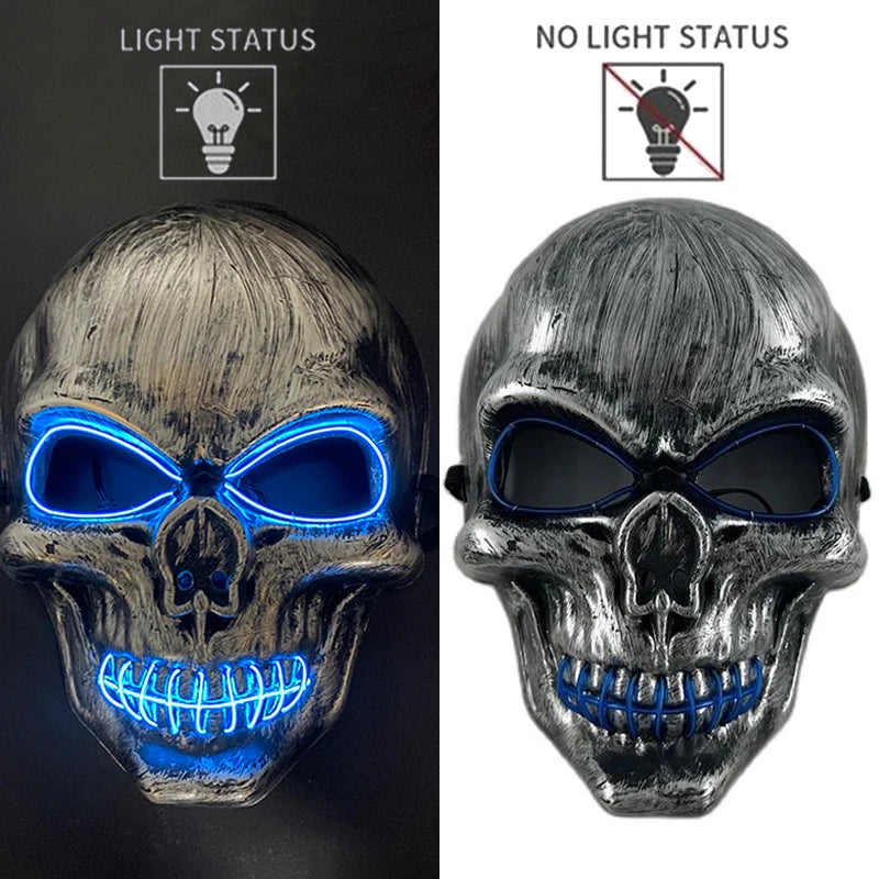 Adults Black Pirate Hats with Skull Pattern Halloween LED