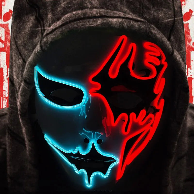 Mask Demon Slayer glowing Masquerade