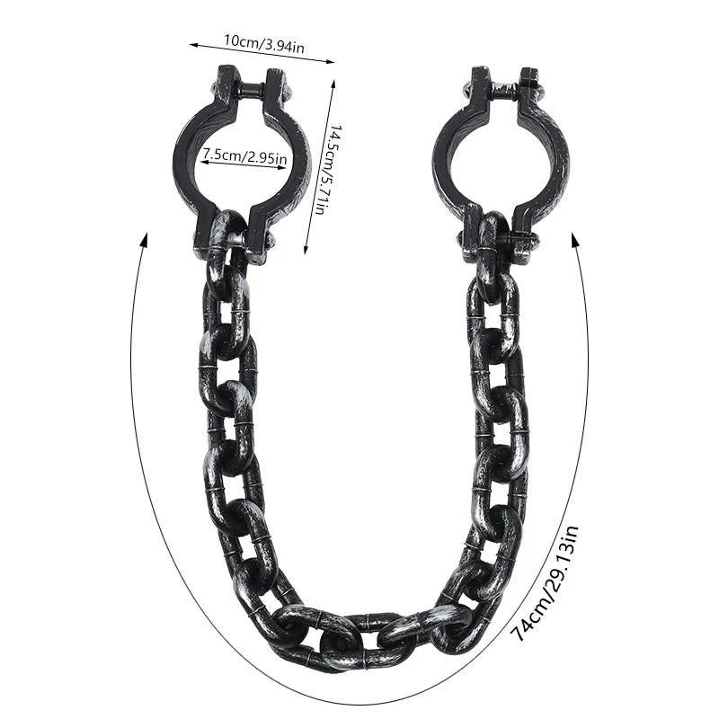 Halloween Fake Chains Haunted House Horror Props Home Decoration Prisoner